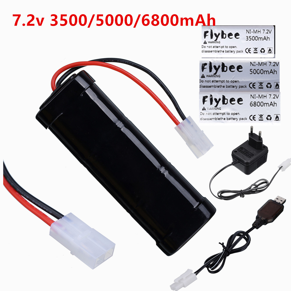 Rc Hobby Boat - แบตเตอรี่ใหม่ 7.2V 5000/6800mAh แบตเตอรี่ NiMH สำหรับรถบังคับวิทยุ