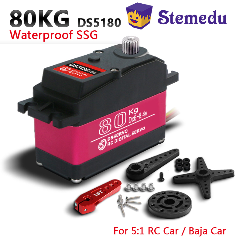 Rc Hobby Products - Dsservo กันน้ํา DS5180 80KG แรงบิดความเร็วสูงดิจิตอล Servo