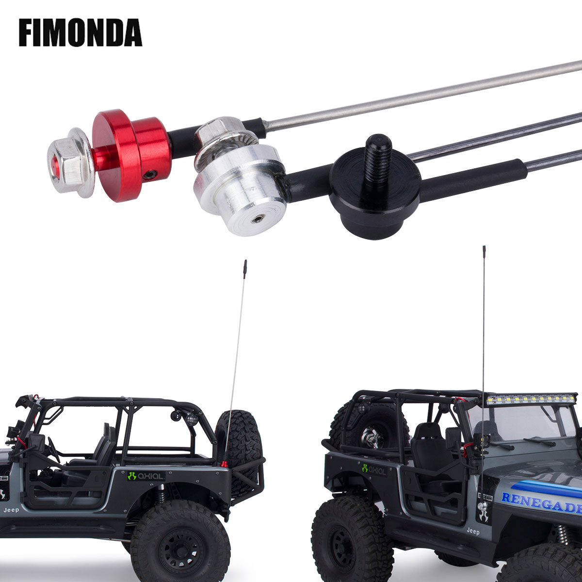 Rc Hobby Crawler - 50 ซม.โลหะปรับจําลองเสาอากาศแท่นสําหรับ 1/8 1/10 RC Crawler