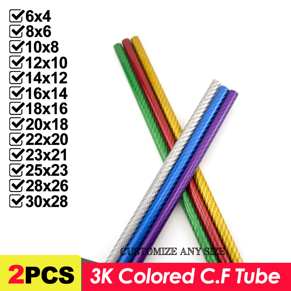 2PCS คาร์บอนไฟเบอร์สีหลอด 3K P - Rc Hobby Youtube บทวิจารณ์และราคา