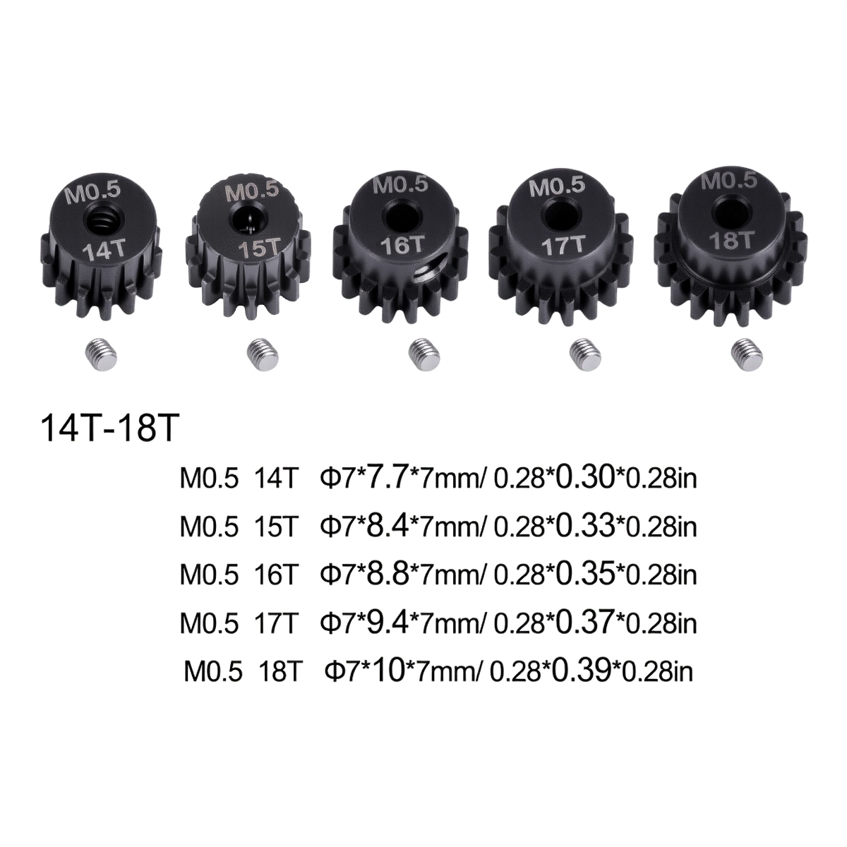M0.5 2 มม.เพลา 14T-18T เกียร์โ - Rc Hobby Products บทวิจารณ์และราคา
